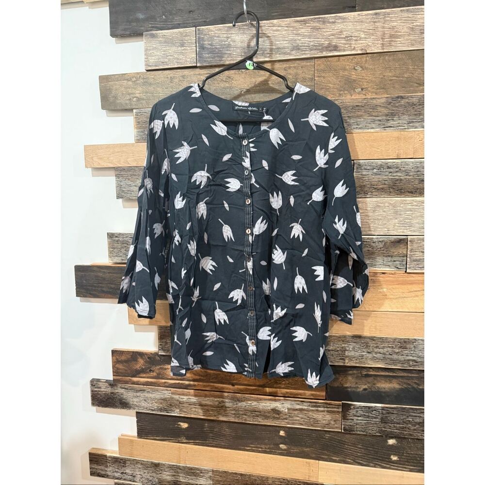 Gudrun Sjoden top blouse sz L